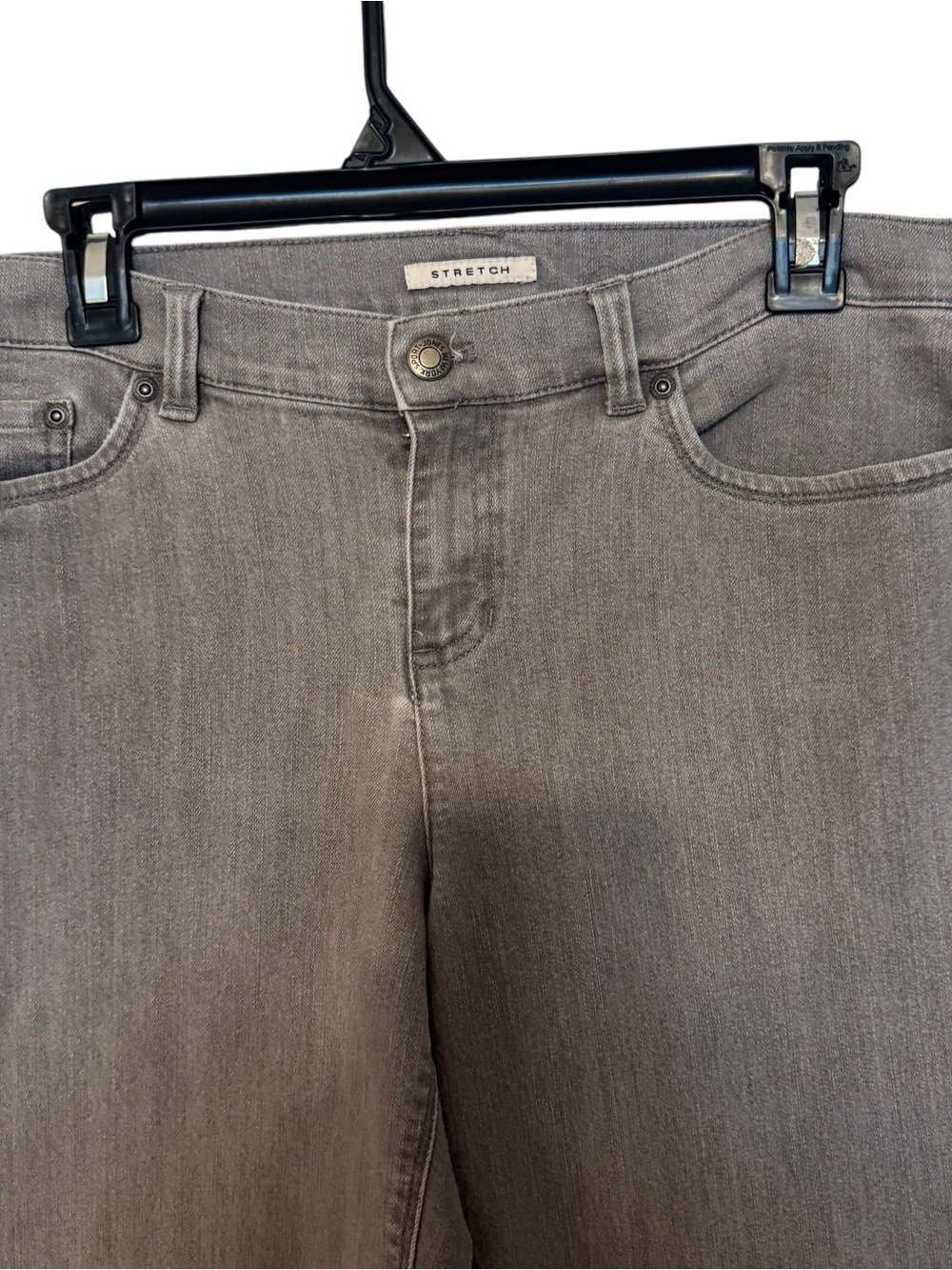 JONES NEW YORK  STRETCH GRAY JEANS   12 PETITE      #5 - Picture 2 of 8
